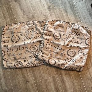 Two 20”x20”pillow covers